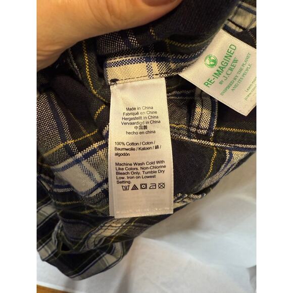 J. Crew Men's Pants Plaid Carpenter Canvas Jeans Green Navy Grey 30 x 34 - Picture 8 of 10